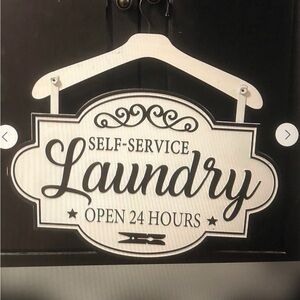 Rustic home decor laundry sign 21”H x 21.5” L